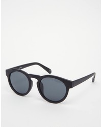 Asos Brand Chunky Round Sunglasses In Black