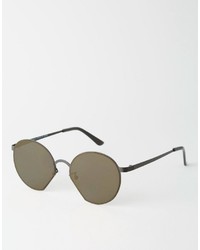 Asos Brand Flat Lens Sunglasses With Cut Out