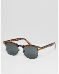 Asos Brand Retro Sunglasses With Black Lens