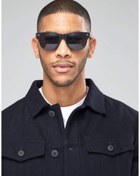 Asos Brand Sunglasses With Wood Effect Arms