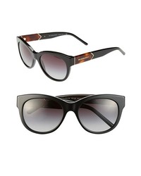 Burberry Phantos 53mm Sunglasses Black One Size