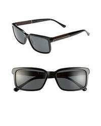 Burberry Rectangle 56mm Sunglasses Black None