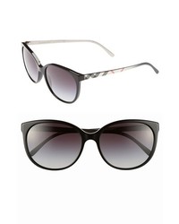 Burberry Spark 55mm Sunglasses Black One Size
