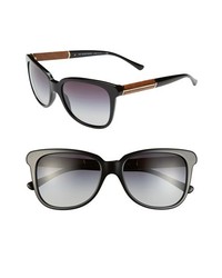 Burberry Square 56mm Sunglasses Black None