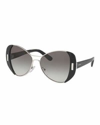 Prada Capped Gradient Butterfly Sunglasses Black