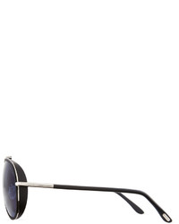Tom Ford Cedric Acetate Aviator Sunglasses Black