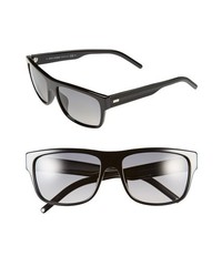 Christian Dior 57mm Polarized Sunglasses Black None