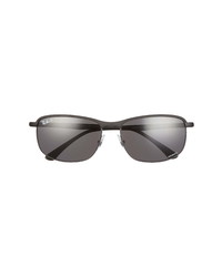 Ray-Ban Chromance 60mm Polarized Pillow Sunglasses