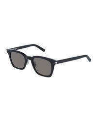 Saint Laurent Classic 138 Slim Acetate Sunglasses Black