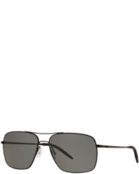 Oliver Peoples Clifton 58 Polarized Sunglasses Black