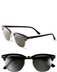 Ray-Ban Clubmaster 49mm Sunglasses Black Gold