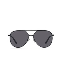 DIFF Colin 54mm Polarized Aviator Sunglasses In Black Black At Nordstrom