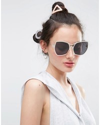Asos Collection Oversized 70s Cat Eye Sunglasses With Flat Lens