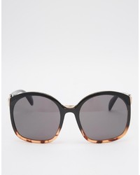 Asos Collection Retro Sandwich Sunglasses In Mixed Frame