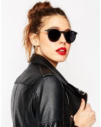 Asos Collection Round Sunglasses With Metal Arms