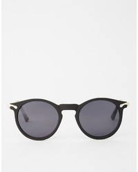 Asos Collection Round Sunglasses With Metal Arms