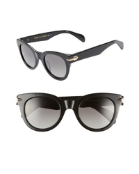 Rag & Bone Core 50mm Polarized Cat Eye Sunglasses