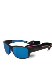 Vuarnet Cup Large Rectangular Active Polarized Sunglasses Blackgray Blue