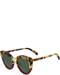 Salvatore Ferragamo Cutout Monochromatic Cat Eye Sunglasses