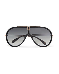 Givenchy D Frame Acetate And Gold Tone Sunglasses