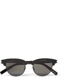 Saint Laurent D Frame Acetate And Gunmetal Tone Sunglasses