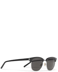 Saint Laurent D Frame Acetate And Silver Tone Sunglasses