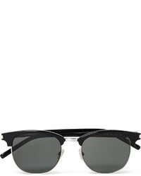 Saint Laurent D Frame Acetate And Silver Tone Sunglasses