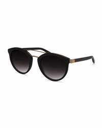 Barton Perreira Dalziel Universal Fit Round Gradient Sunglasses Black