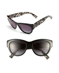 Dior Flanelle 56mm Sunglasses Black One Size