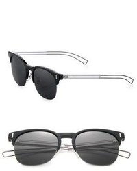 Christian Dior Dior Homme 53mm Black Tie Half Rim Sunglasses