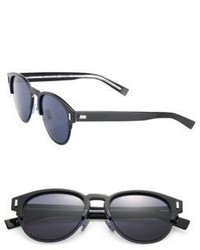 Christian Dior Dior Homme Black 20 52mm Round Sunglasses