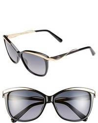 Christian Dior Dior Metal Eyes 2 57mm Sunglasses Dark Havana