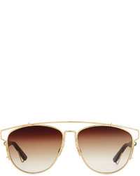 Christian Dior Dior Technologic Cutout Aviator Sunglasses Goldenblack