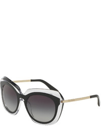 Dolce & Gabbana Dna Transparent Trim Universal Fit Sunglasses Black