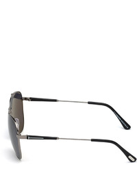 Tom Ford Edward Polarized Square Aviator Sunglasses Blackgunmetal