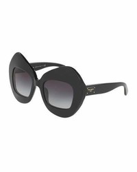 Dolce & Gabbana Exaggerated Cat Eye Sunglasses Black