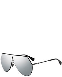 Fendi Eyeline Mitered Shield Sunglasses