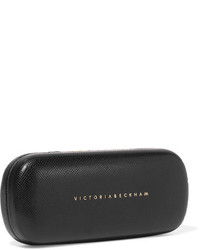 Victoria Beckham Feather Round Stainless Steel And Acetate Sunglasses Black