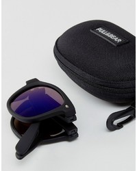 Pull&Bear Fold Back Retro Sunglasses In Black