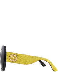Gucci Glittered Square Gg Sunglasses