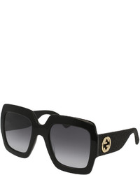 Gucci Glittered Square Gg Sunglasses