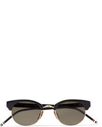 Thom Browne Gold Trimmed Square Frame Sunglasses