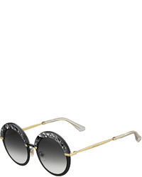 Jimmy Choo Gotha Round Shimmer Sunglasses