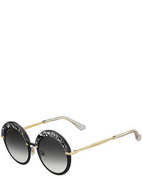 Jimmy Choo Gotha Round Shimmer Sunglasses