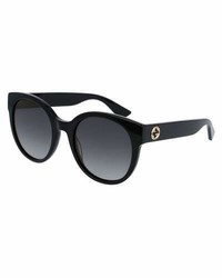 Gucci Gradient Round Sunglasses Black