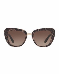 Dolce & Gabbana Gradient Squared Cat Eye Acetate Sunglasses