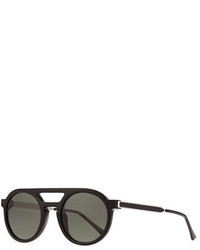 Thierry Lasry Gravity Round Monochromatic Sunglasses Black
