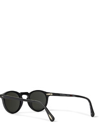 Oliver Peoples Gregory Peck Matte Acetate Round Frame Polarised Sunglasses