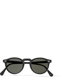 Oliver Peoples Gregory Peck Matte Acetate Round Frame Polarised Sunglasses