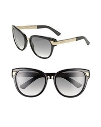 Gucci 55mm Sunglasses Black Gold One Size